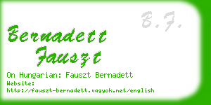 bernadett fauszt business card